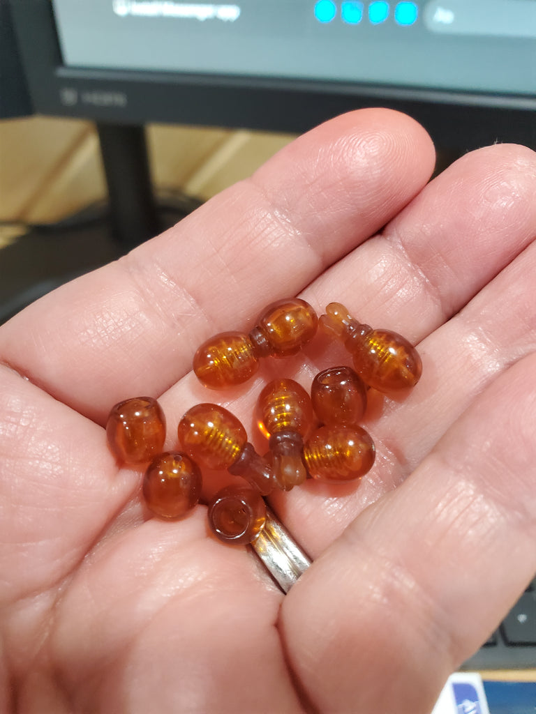 Safety Clasp for Child Amber Necklace, 5 PIECES Cognac  ALLUREGEM S1181