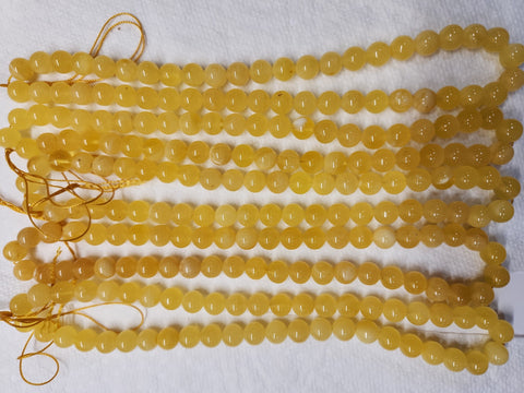 9mm Natural Baltic Amber Round Drilled Egg Yolk White Amber Alluregem