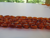 Natural Baltic Amber Bead Strands, Honey with Flecks, Large Long Oval 16" Alluregem E2208