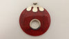 925 STERLING SILVER LARGE RED CORAL PENDANT 16-19  gm 62 mm ALLUREGEM S1528