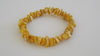 BALTIC AMBER CHIPS STRETCH BRACELET, BUTTER-WHITE  8-10 gm 8-13 mm  8 " ALLUREGEM S1264