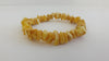 BALTIC AMBER CHIPS STRETCH BRACELET, BUTTER-WHITE  8-10 gm 8-13 mm  8 " ALLUREGEM S1264