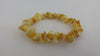 BALTIC AMBER CHIPS STRETCH BRACELET, BUTTER-WHITE  8-10 gm 8-13 mm  7.5 " ALLUREGEM S1202