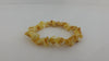 BALTIC AMBER CHIPS STRETCH BRACELET, BUTTER-WHITE  8-10 gm 8-13 mm  7.5 " ALLUREGEM S1202