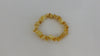 BALTIC AMBER CHIPS STRETCH BRACELET, BUTTER-WHITE  8-10 gm 8-13 mm  7.5 " ALLUREGEM S1202