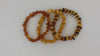 BALTIC AMBER CHIPS STRETCH BRACELET "SET OF 3" 23-25 gm 9-13 mm  7" ALLUREGEM S1185