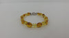 Baltic Amber Bracelet, 925 Sterling Silver, Light Honey 8  gm 7.5"  ALLUREGEM  S1777
