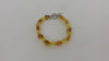 Baltic Amber Bracelet, 925 Sterling Silver, Light Honey 8  gm 7.5"  ALLUREGEM  S1777