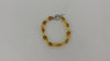 Baltic Amber Bracelet, 925 Sterling Silver, Light Honey 8  gm 7.5"  ALLUREGEM  S1777