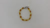 Baltic Amber Bracelet, 925 Sterling Silver, Light Honey 8  gm 7.5"  ALLUREGEM  S1777