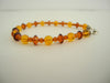 Baltic Amber Bracelet, 925 Sterling Silver, 5.2 gm 6-7  mm, 7"  ALLUREGEM  S1692