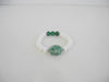925 GENUINE TURQUOISE & CARVED SHELL BRACELET 31 gm  7.5 " ALLUREGEM S1638