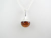 Natural Amber Pendant Necklace, 925 Sterling Silver  16"  ALLUREGEM S1134
