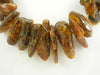 BALTIC AMBER LONG NECKLACE LARGE CHIPS GREEN 75-80 gm 27 " ALLUREGEM S1131