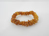 BALTIC AMBER CHIP STRETCH BRACELET RAW HONEY 18 gm 7.5 "  ALLUREGEM S1293