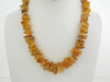BALTIC AMBER NECKLACE CHIPS RAW GRADUATED, HONEY 47  gm 20 " ALLUREGEM S1272