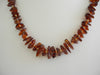 BALTIC AMBER CHIPS NECKLACE,POLISHED, DK HONEY  14.5-17 gm 21 " Alluregem S1116