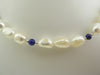 925 STERLING SILVER FRESHWATER PEARL & LAPIS NECKLACE SET, 33 gm 16" ALLUREGEM S1399