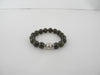 925 STERLING SILVER GREEN GARNET BRACELET 57 gm 12 mm 8 " ALLUREGEM S1525