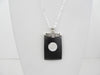 925 STERLING SILVER BLACKWOOD SHIVA'S "EYE" PENDANT NECKLACE 17 gm 20 "  ALLUREGEM S1413