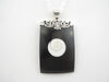 925 STERLING SILVER BLACKWOOD SHIVA'S "EYE" PENDANT NECKLACE 17 gm 20 "  ALLUREGEM S1413