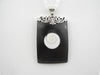 925 STERLING SILVER BLACKWOOD SHIVA'S "EYE" PENDANT NECKLACE 17 gm 20 "  ALLUREGEM S1413