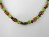 Baltic Amber & Gemstone Necklace, 925 Sterling Silver, 18" ALLUREGEN S1414