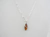 Baltic Amber Pendant Necklace, 925 Sterling Silver, 20" ALLUREGEM  S1067