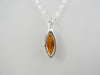 Baltic Amber Pendant Necklace, 925 Sterling Silver, 20" ALLUREGEM  S1067