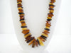 BALTIC AMBER NECKLACE CHIPS GRADUATED, HONEY 71 gm 29 " ALLUREGEM S1253