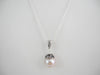 925 Sterling Silver Freshwater Pearl Pendant Necklace 10 gm 13.5 mm 19 " Alluregem S1705