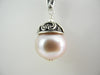 925 Sterling Silver Freshwater Pearl Pendant Necklace 10 gm 13.5 mm 19 " Alluregem S1705