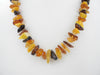 BALTIC AMBER NECKLACE CHIPS GRADUATED, POLISHED MULTI-COLORED 30 gm 19 " ALLUREGEM S1276