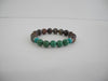 925 STERLING SILVER GENUINE  OPAL & TURQUOISE STRETCH BRACELET 37 gm 8 " ALLUREGEM S1781