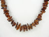 Baltic Amber CHIPS Necklace,GRADUATED DK HONEY 27-32 gm 20 " Alluregem S1038