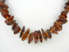 Baltic Amber CHIPS Necklace,GRADUATED DK HONEY 27-32 gm 20 " Alluregem S1038