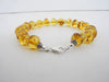 BALTIC AMBER  BRACELET, 925 Sterling Silver 7.5"  ALLUREGEM  S1776