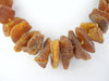 BALTIC AMBER NECKLACE CHIPS GRADUATED, RAW HONEY 29 gm 20 " ALLUREGEM S1278