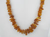 BALTIC AMBER NECKLACE CHIPS RAW GRADUATED, HONEY 32  gm 23 " ALLUREGEM S1271