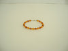 Baltic Amber Bracelet, 925 Sterling Silver, 5.2 gm 6-7  mm, 7"  ALLUREGEM  S1692