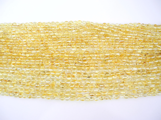 GENUINE Baltic Amber Bead Strand Oval X- Small 5 grams, Lemon Alluregem E1282