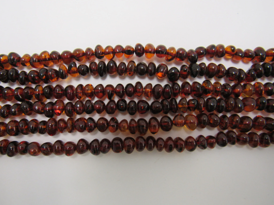 Genuine Baltic Amber Bead Strands, Cognac, 12-14 gm, 7-8 mm,16 " Alluregem E1648