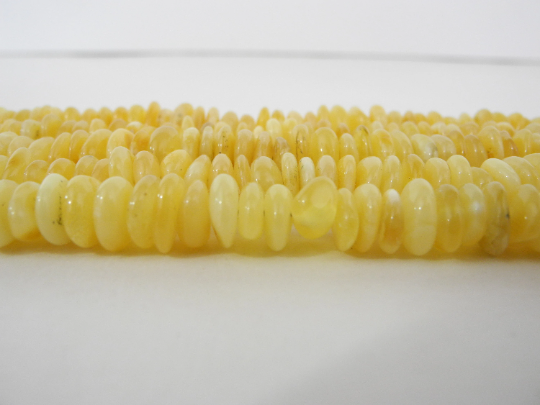 Natural Baltic Amber Bead Strands Rondelle Butter 16 - 20 gm 9 - 10mm 16" Alluregem E2081