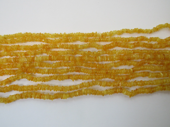 NATURAL Baltic Amber Beads, Rondelle 5 - 6 mm 6 - 9 Grams Butter 16" Alluregem E2181