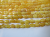Natural Baltic Amber Bead Strands, Chubby Oval Butter-White, 6 - 7 grams 10 - 12 mm, 8" Alluregem E2232