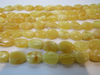 Natural Baltic Amber Bead Strands, Flat Oval Butter-White, 4 - 5 grams 10 - 12 mm, 8" Alluregem E2234