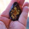 Carved Baltic Amber Stone for Pendant, Unset Focal Bead Stone, Pendant Bead E2955