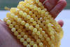 Natural Baltic Amber Beads, Round Drilled Butter White 6mm - 14mm 16" Alluregem E2982