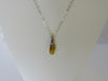 BALTIC AMBER PENDANT NECKLACE, 925 Sterling Silver, FACETED LEMON 20" ALLUREGEM S1033