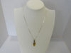 BALTIC AMBER PENDANT NECKLACE, 925 Sterling Silver, FACETED LEMON 20" ALLUREGEM S1033